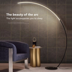 Nordic Arc Shape Led Dimmable Floor Lamp For Living Room Bedroom Study
