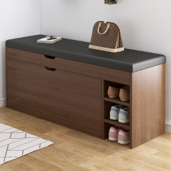 2 Pks Shoe Storage Rack Cabinet with Shoe Changing Stool
