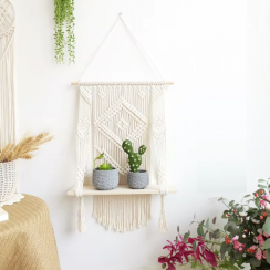 3 Pks Hand Woven style Wall Hanging Plant Hanger
